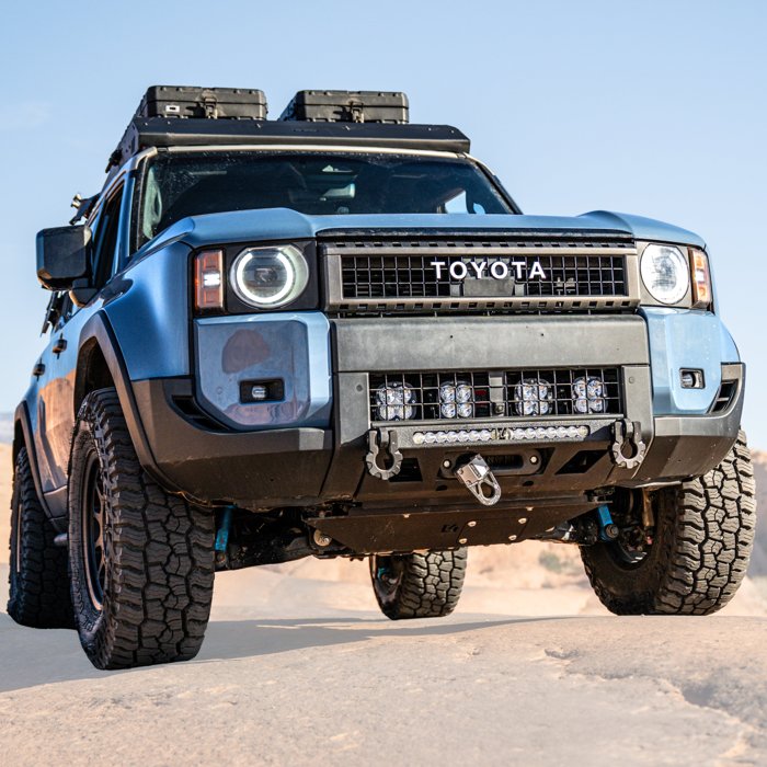 C4 FABRICATION C4 LC250 Lo-Pro winch bumper · Raw · supplier family reference